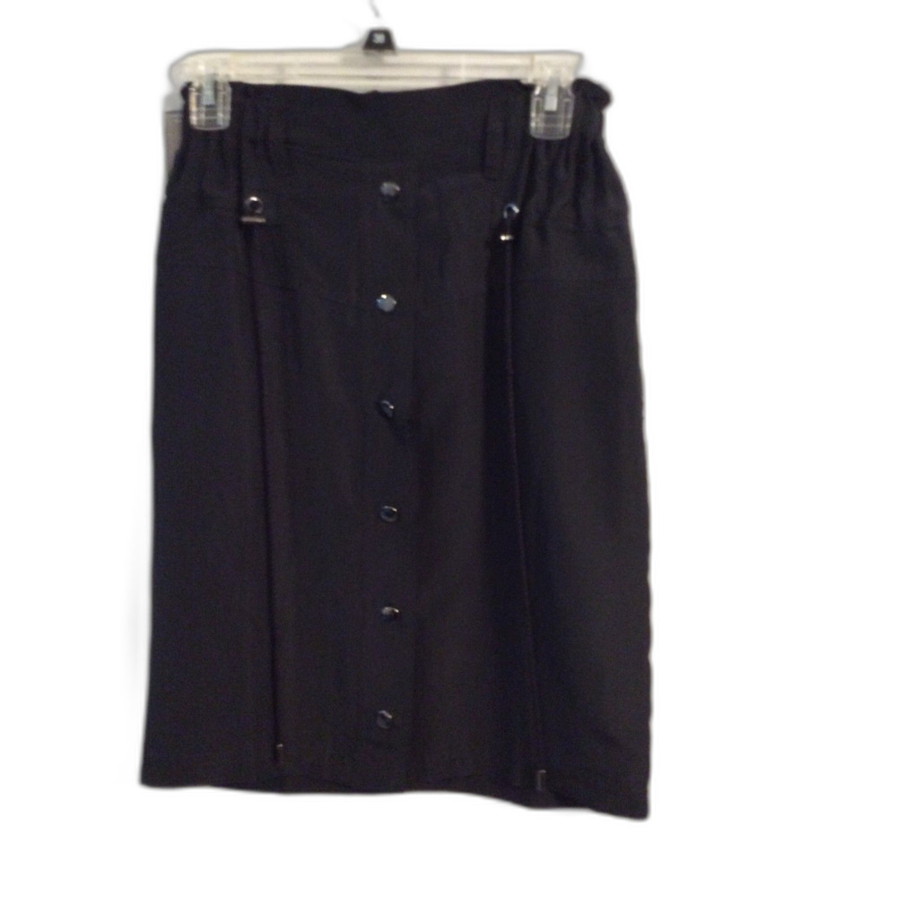 Derek Lam Design Nation XS Black Skirt Front Snap